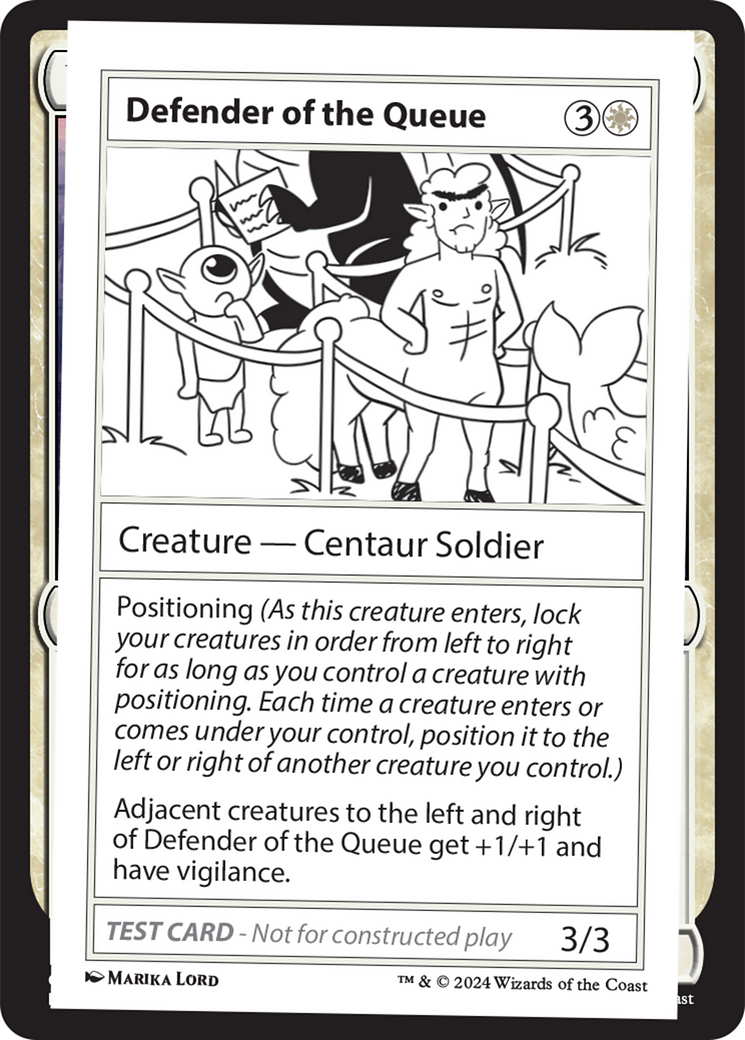 Defender of the Queue [Mystery Booster 2 Playtest Cards] | Nerdhalla Games