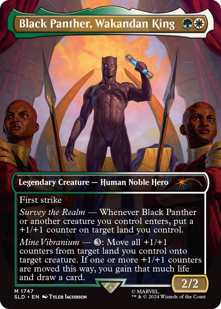 Black Panther, Wakandan King (Rainbow Foil) [Secret Lair Drop Series] | Nerdhalla Games