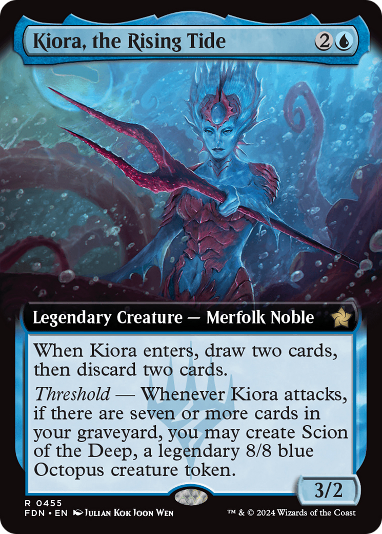 Kiora, the Rising Tide (Extended Art) [Foundations] | Nerdhalla Games