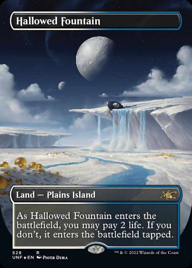 Hallowed Fountain (Borderless) (Galaxy Foil) [Unfinity] | Nerdhalla Games