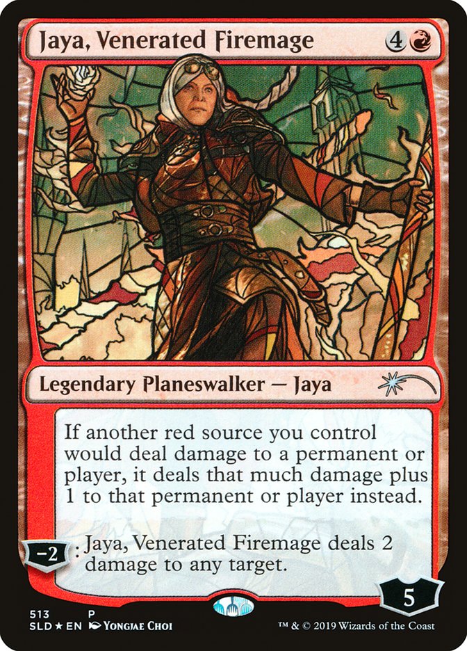 Jaya, Venerated Firemage (Stained Glass) [Secret Lair Drop Promos] | Nerdhalla Games