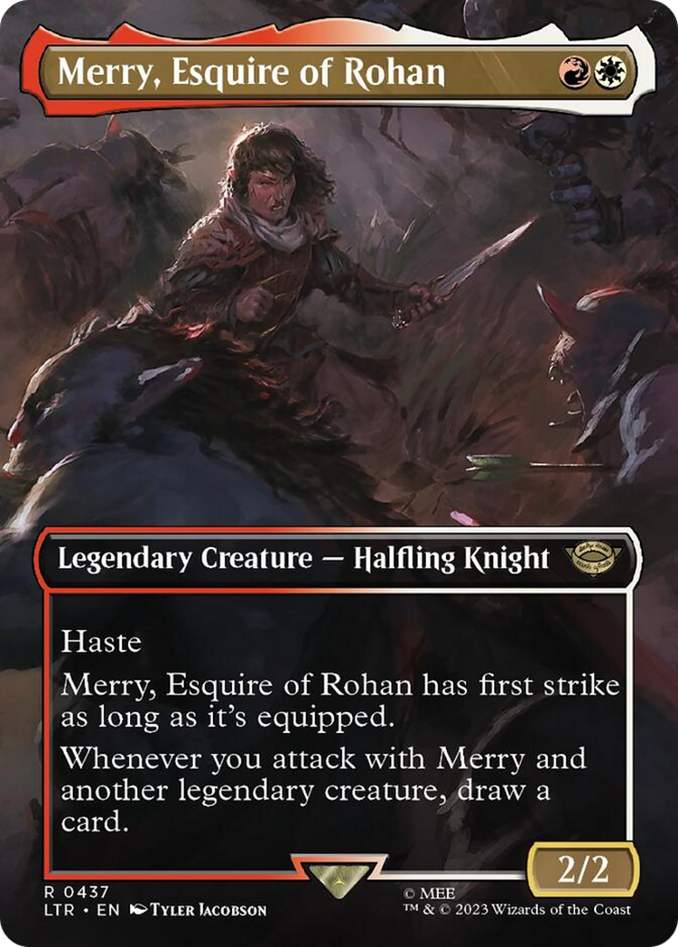 Merry, Esquire of Rohan (Borderless Alternate Art) [The Lord of the Rings: Tales of Middle-Earth] | Nerdhalla Games