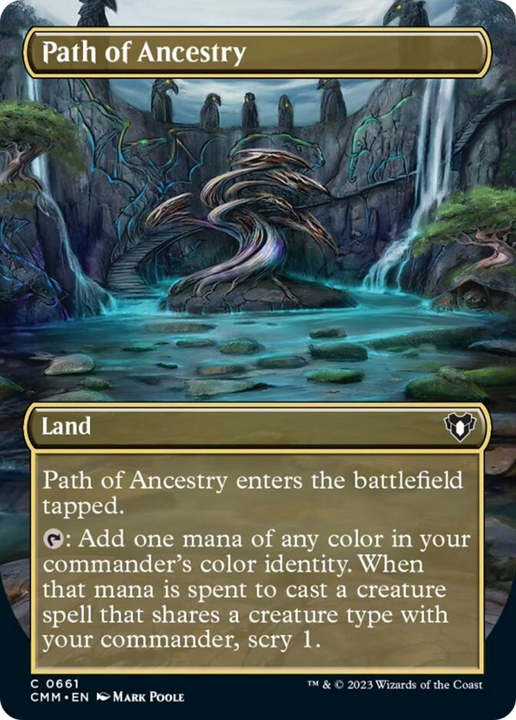 Path of Ancestry (Borderless Alternate Art) [Commander Masters] | Nerdhalla Games