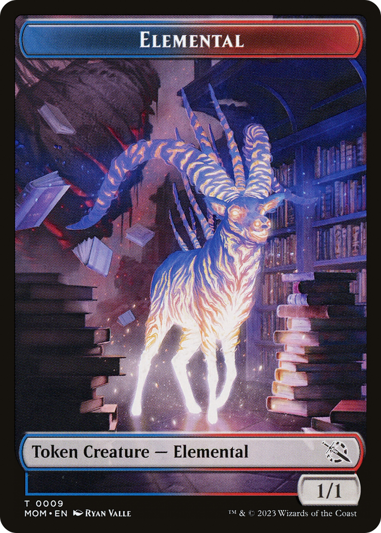 Elemental (09) // Dinosaur Double-Sided Token [March of the Machine Tokens] | Nerdhalla Games