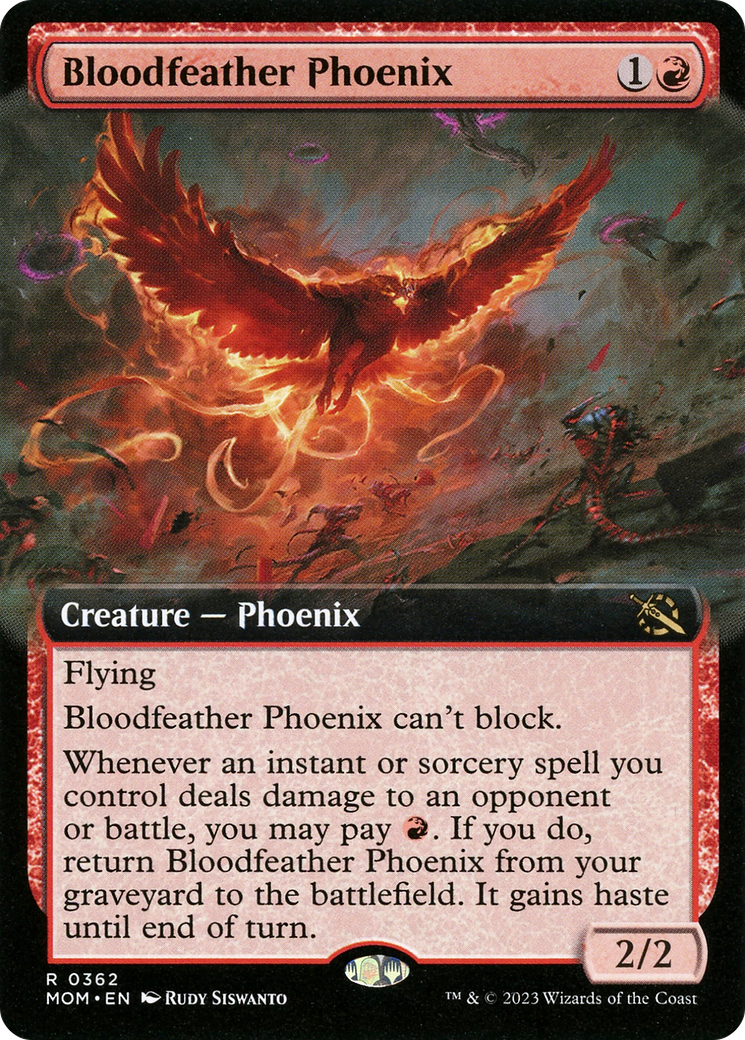 Bloodfeather Phoenix (Extended Art) [March of the Machine] | Nerdhalla Games