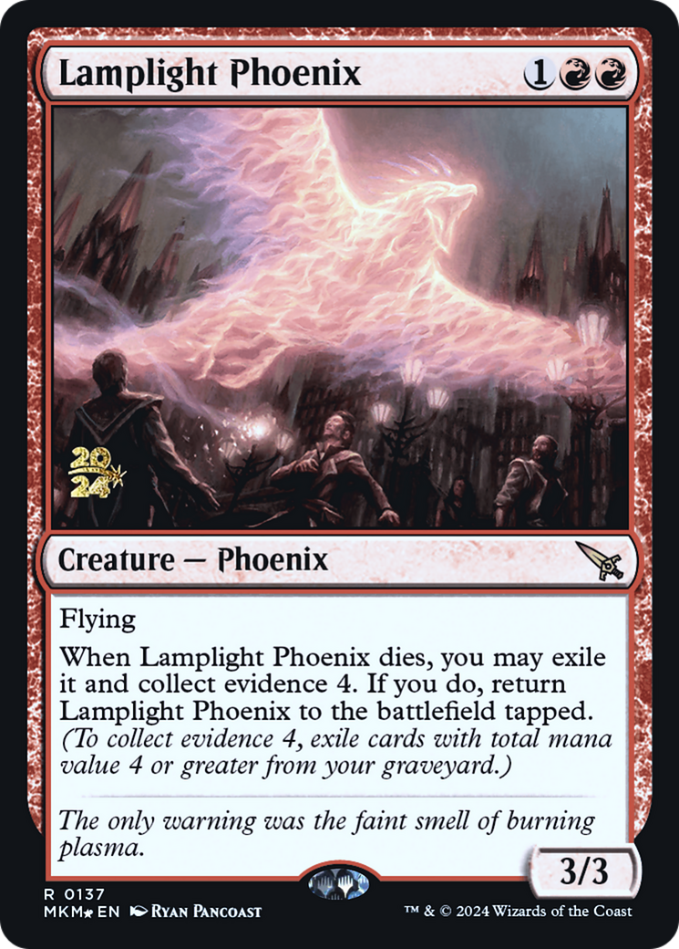 Lamplight Phoenix [Murders at Karlov Manor Prerelease Promos] | Nerdhalla Games