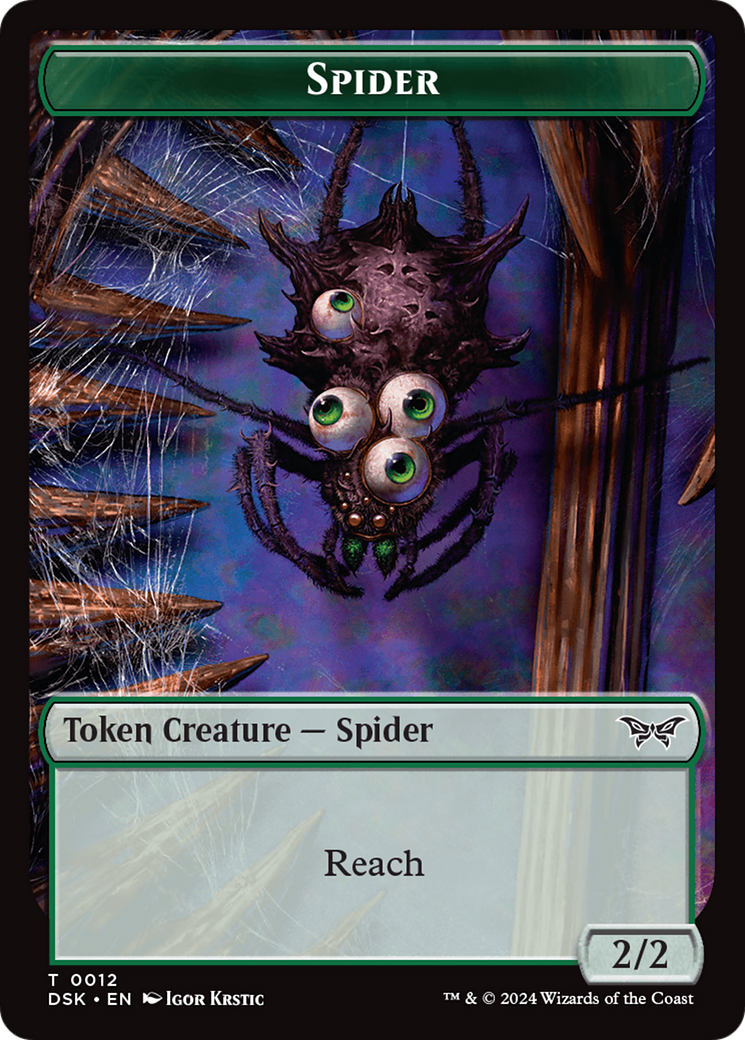 Toy // Spider Double-Sided Token [Duskmourn: House of Horror Tokens] | Nerdhalla Games