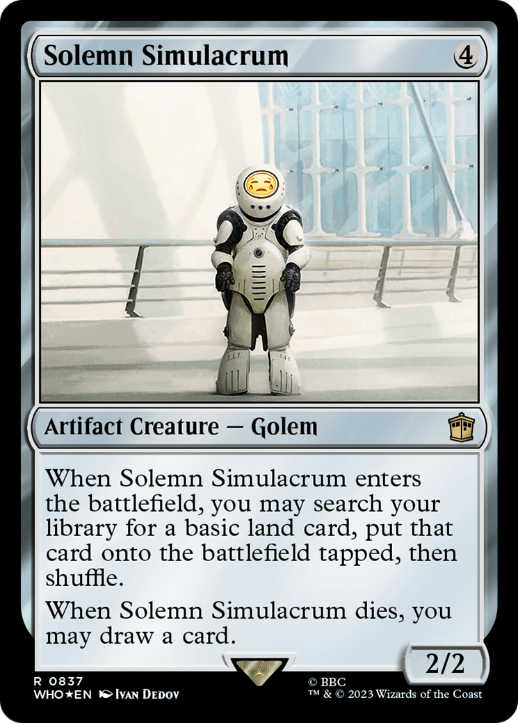 Solemn Simulacrum (Surge Foil) [Doctor Who] | Nerdhalla Games