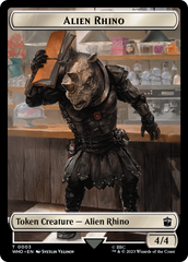 Alien Rhino // Alien Warrior Double-Sided Token [Doctor Who Tokens] | Nerdhalla Games