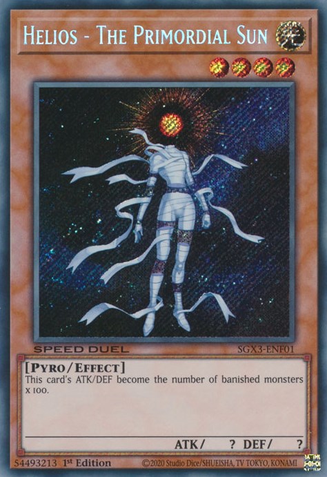 Helios - The Primordial Sun [SGX3-ENF01] Secret Rare | Nerdhalla Games