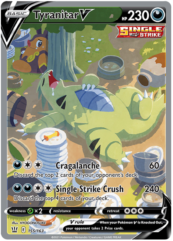 Tyranitar V (155/163) [Sword & Shield: Battle Styles] | Nerdhalla Games