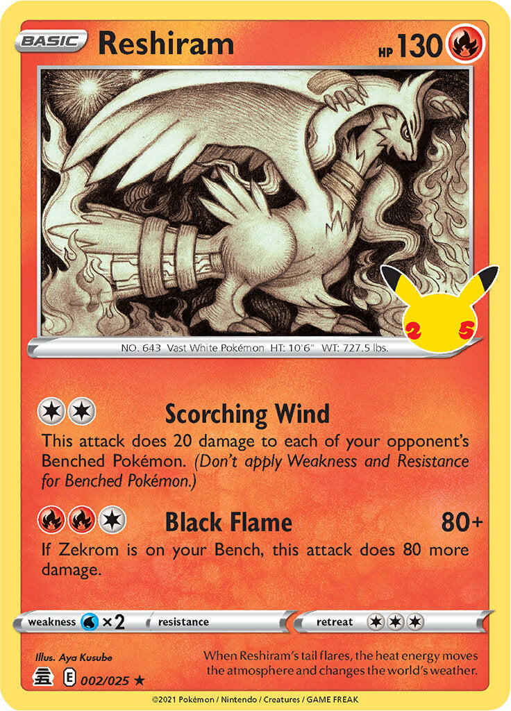 Reshiram (002/025) [Celebrations: 25th Anniversary] | Nerdhalla Games