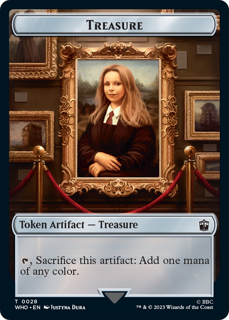 Human (0005) // Treasure (0028) Double-Sided Token [Doctor Who Tokens] | Nerdhalla Games