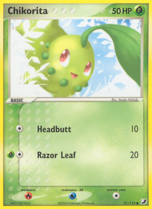 Chikorita (51/115) [EX: Unseen Forces] | Nerdhalla Games