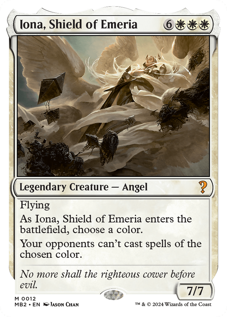 Iona, Shield of Emeria (White Border) [Mystery Booster 2] | Nerdhalla Games