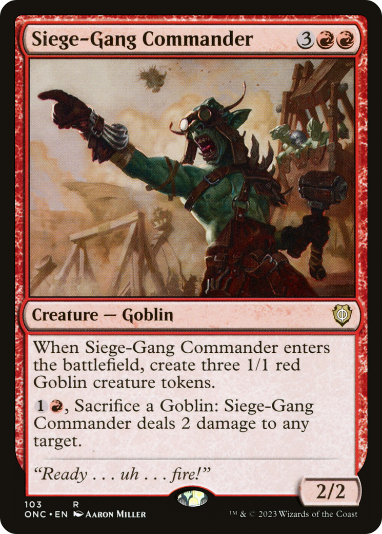 Siege-Gang Commander [Phyrexia: All Will Be One Commander] | Nerdhalla Games