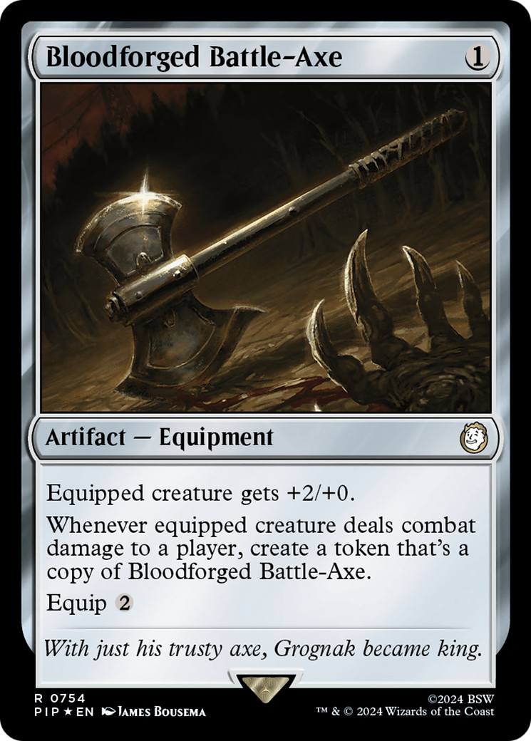 Bloodforged Battle-Axe (Surge Foil) [Fallout] | Nerdhalla Games