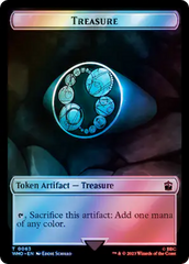 Alien Angel // Treasure (0063) Double-Sided Token (Surge Foil) [Doctor Who Tokens] | Nerdhalla Games