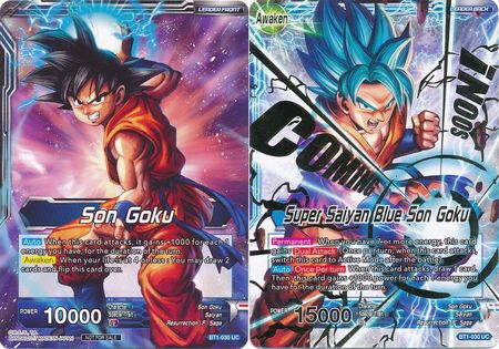 Son Goku // Super Saiyan Blue Son Goku (Hot Stamped) (BT1-030) [Promotion Cards] | Nerdhalla Games