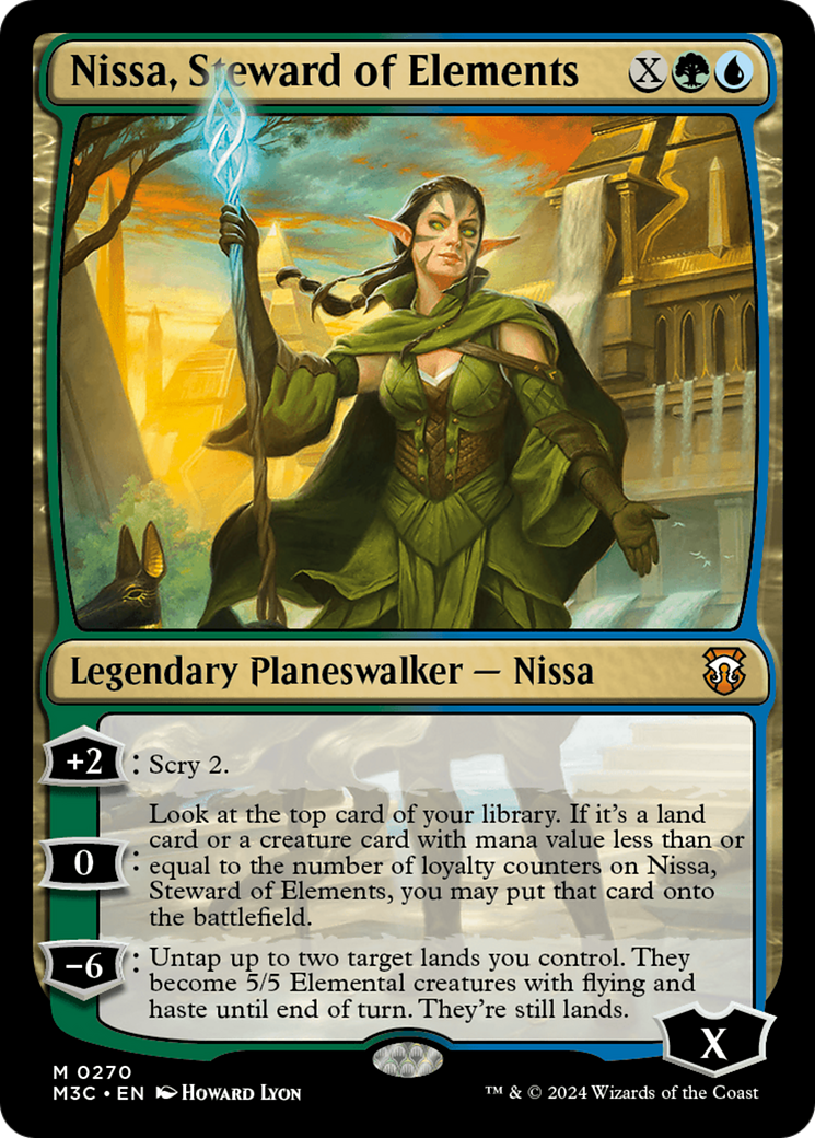 Nissa, Steward of Elements (Ripple Foil) [Modern Horizons 3 Commander] | Nerdhalla Games