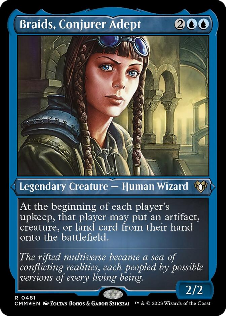 Braids, Conjurer Adept (Foil Etched) [Commander Masters] | Nerdhalla Games