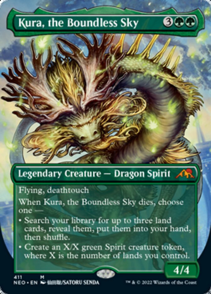 Kura, the Boundless Sky (Borderless Alternate Art) [Kamigawa: Neon Dynasty] | Nerdhalla Games