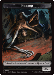 Horror // Copy Double-Sided Token [Duskmourn: House of Horror Tokens] | Nerdhalla Games