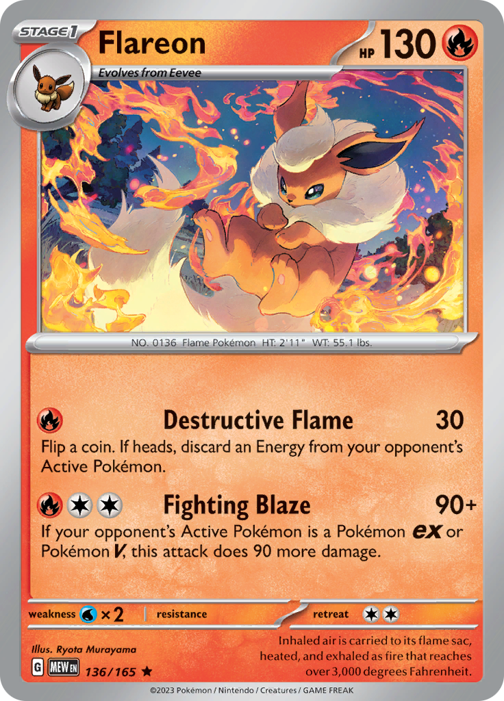 Flareon (136/165) [Scarlet & Violet: 151] | Nerdhalla Games