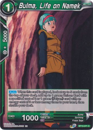 Bulma, Life on Namek (BT10-071) [Rise of the Unison Warrior 2nd Edition] | Nerdhalla Games