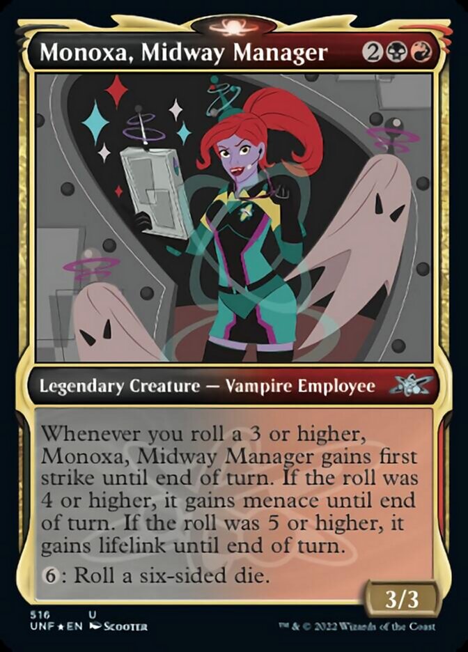 Monoxa, Midway Manager (Showcase) (Galaxy Foil) [Unfinity] | Nerdhalla Games