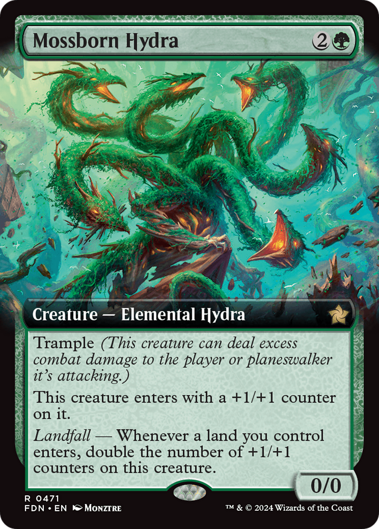 Mossborn Hydra (Extended Art) [Foundations] | Nerdhalla Games