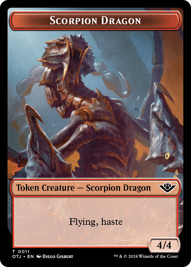 Scorpion Dragon Token [Outlaws of Thunder Junction Tokens] | Nerdhalla Games