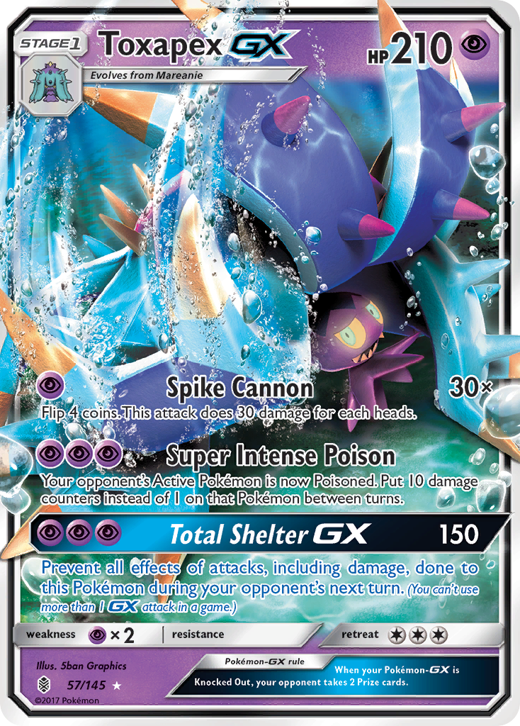 Toxapex GX (57/145) [Sun & Moon: Guardians Rising] | Nerdhalla Games