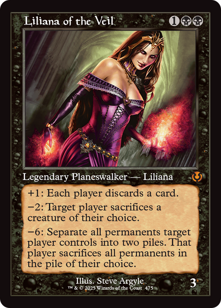 Liliana of the Veil (Retro Frame) [Innistrad Remastered] | Nerdhalla Games