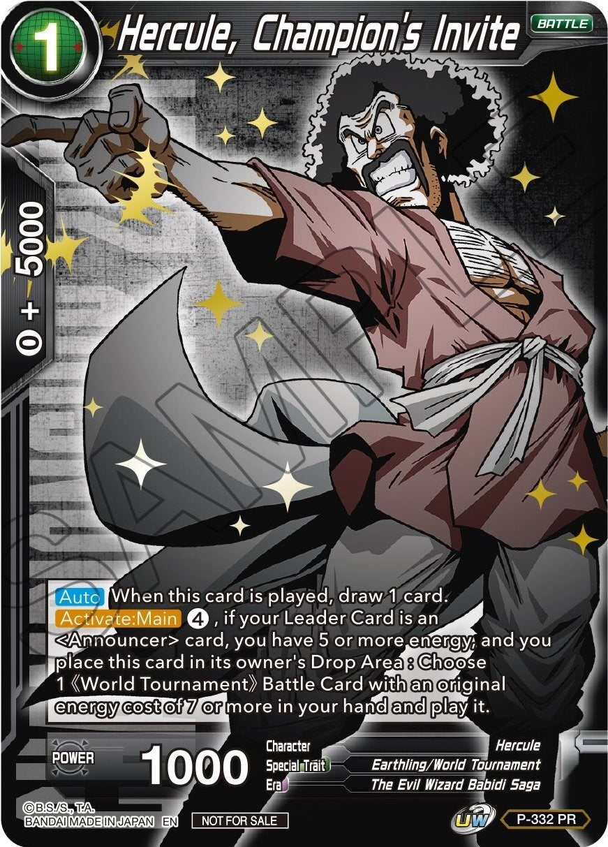 Hercule, Champion's Invite (Gold Stamped) (P-332) [Tournament Promotion Cards] | Nerdhalla Games