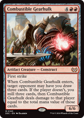 Combustible Gearhulk [Duskmourn: House of Horror Commander] | Nerdhalla Games