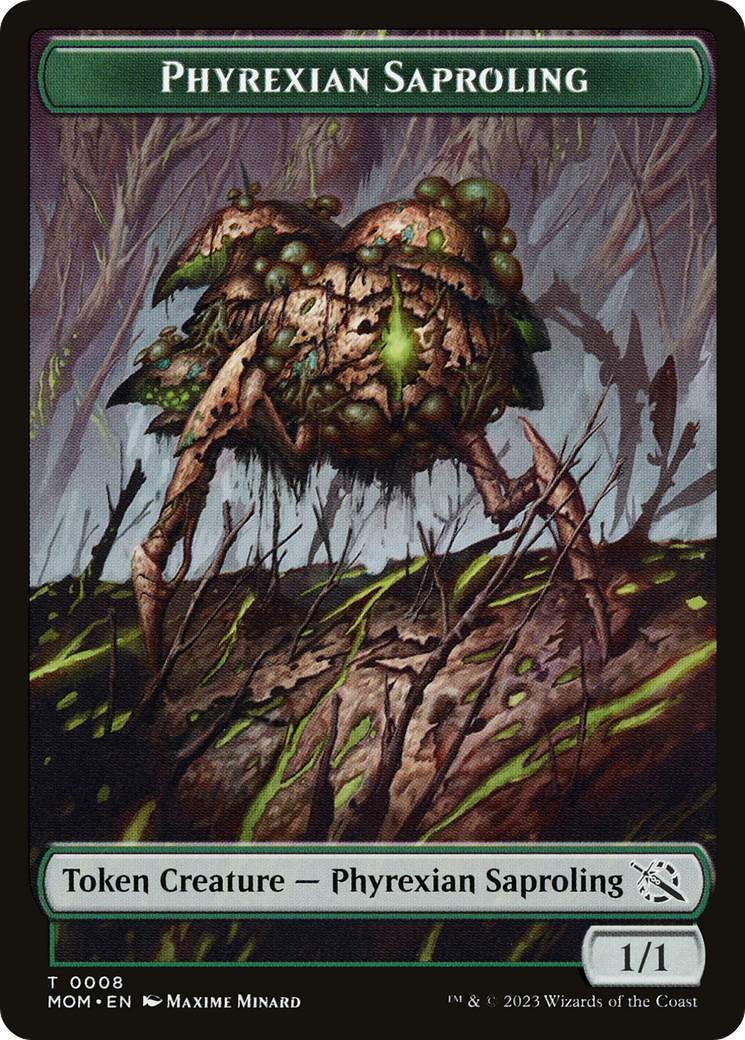 Treasure (20) // Phyrexian Saproling Double-Sided Token [March of the Machine Tokens] | Nerdhalla Games