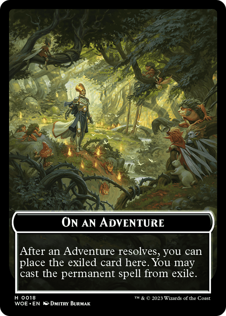 On an Adventure Emblem [Wilds of Eldraine Tokens] | Nerdhalla Games