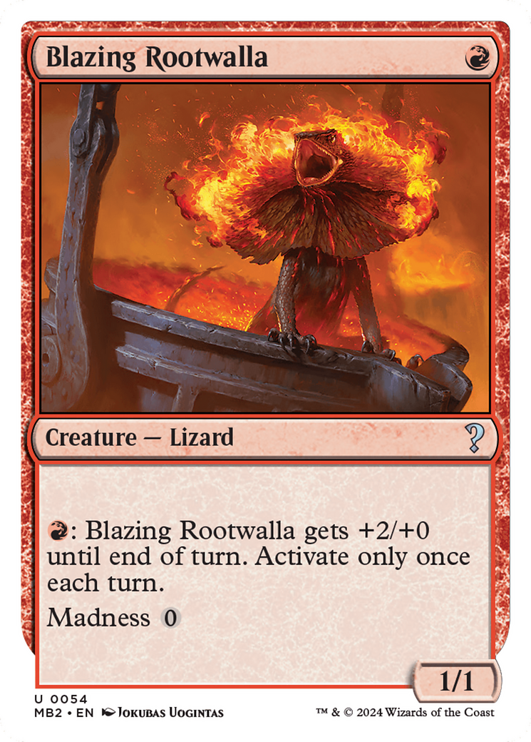 Blazing Rootwalla (White Border) [Mystery Booster 2] | Nerdhalla Games