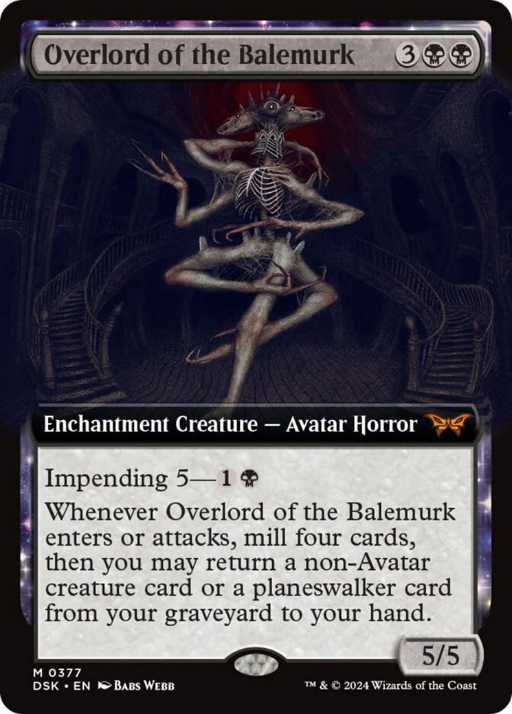 Overlord of the Balemurk (Extended Art) [Duskmourn: House of Horror] | Nerdhalla Games