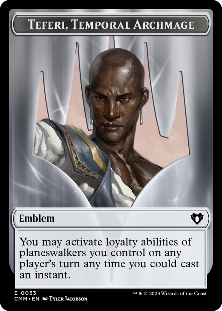 Teferi, Temporal Archmage Emblem [Commander Masters Tokens] | Nerdhalla Games