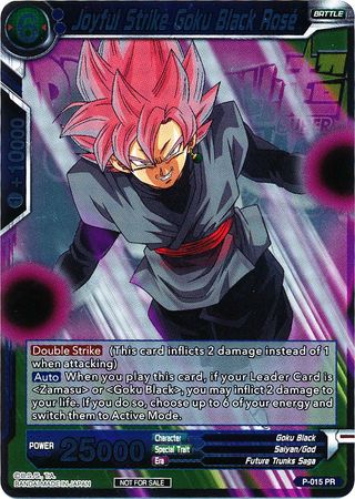 Joyful Strike Goku Black Rose (Metallic Foil) (Event Pack 2018) (P-015) [Promotion Cards] | Nerdhalla Games