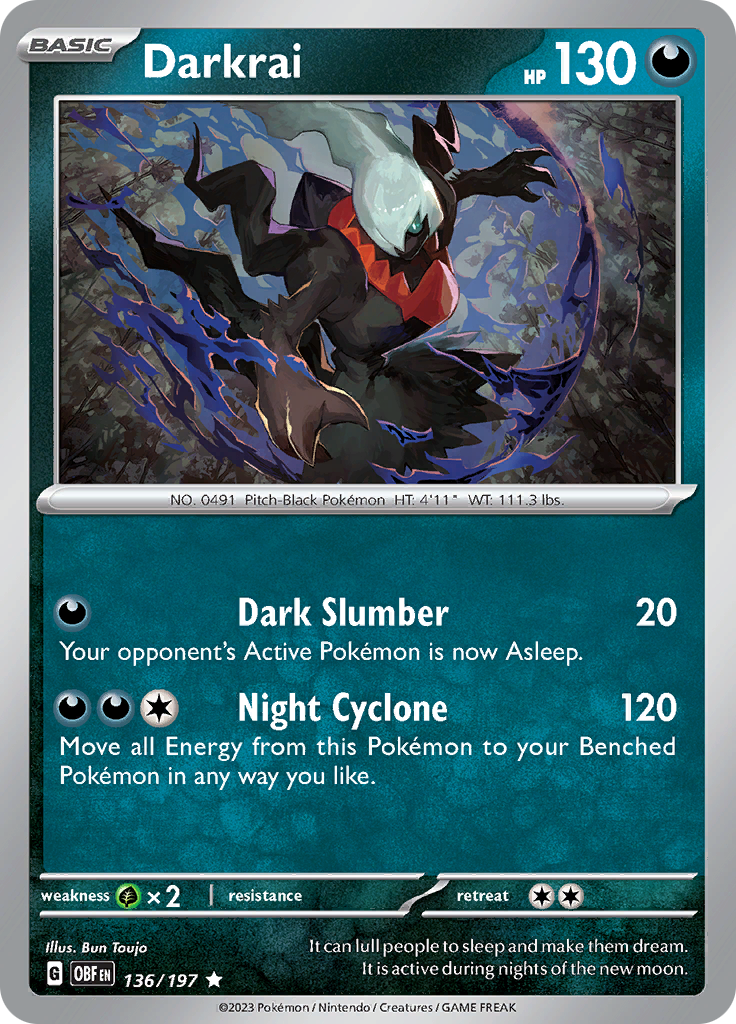 Darkrai (136/197) [Scarlet & Violet: Obsidian Flames] | Nerdhalla Games