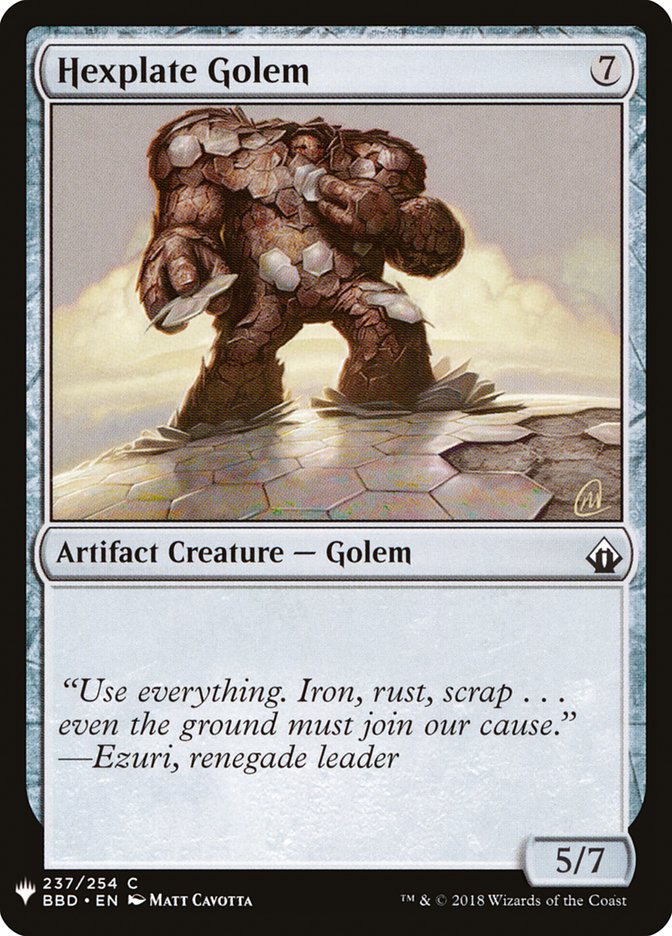 Hexplate Golem [Mystery Booster] | Nerdhalla Games