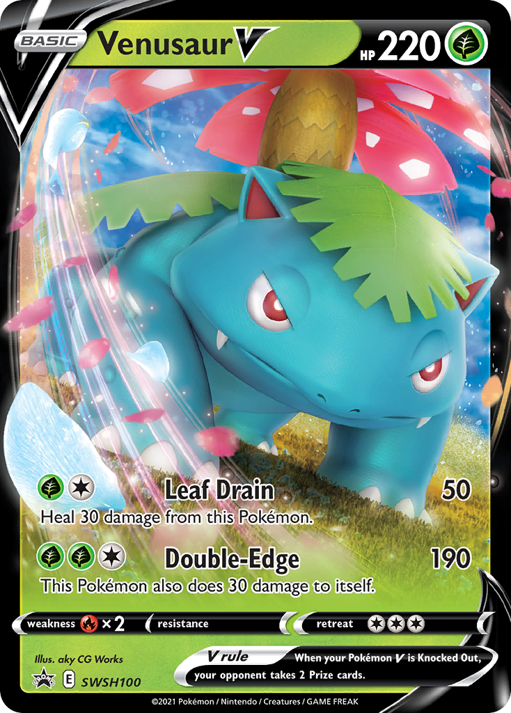 Venusaur V (SWSH100) [Sword & Shield: Black Star Promos] | Nerdhalla Games