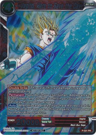 Vegito, Here to Save the Day (P-021) [Promotion Cards] | Nerdhalla Games