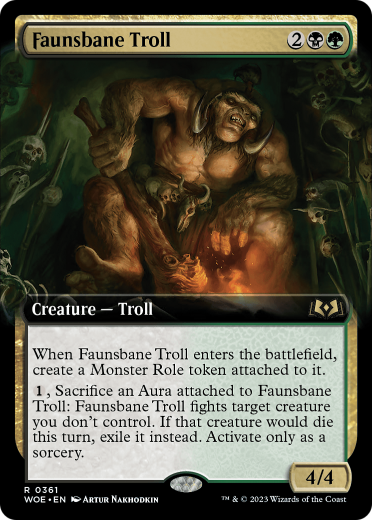 Faunsbane Troll (Extended Art) [Wilds of Eldraine] | Nerdhalla Games