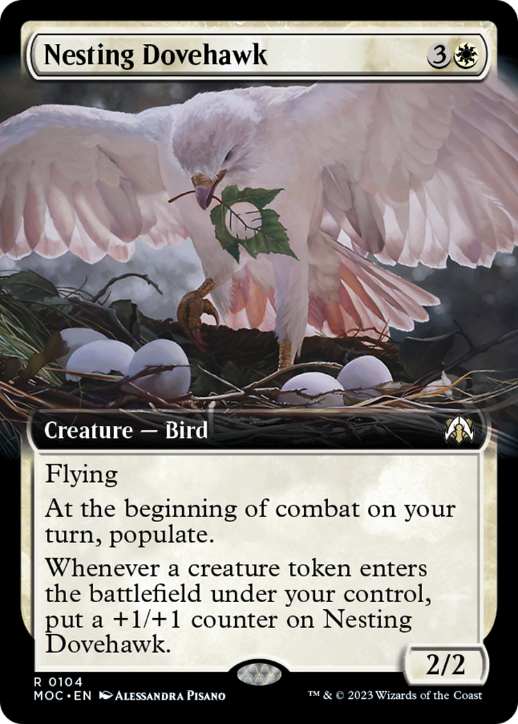 Nesting Dovehawk (Extended Art) [March of the Machine Commander] | Nerdhalla Games