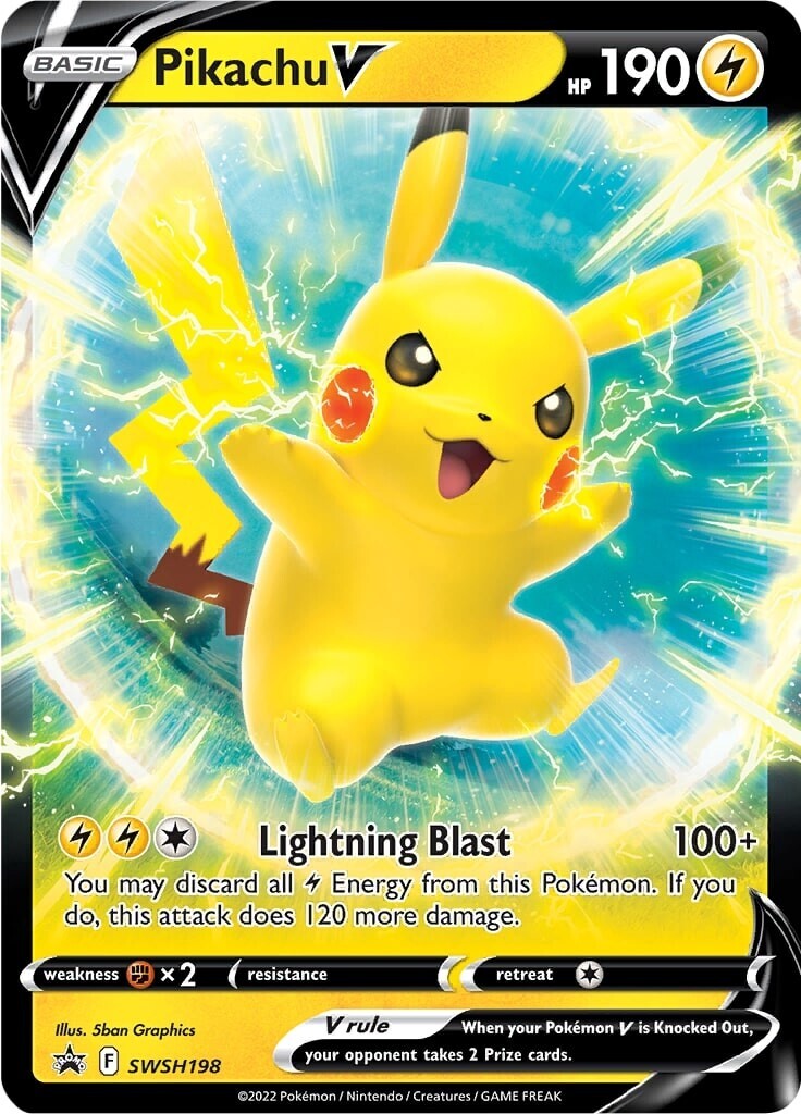 Pikachu V (SWSH198) (Jumbo Card) [Sword & Shield: Black Star Promos] | Nerdhalla Games