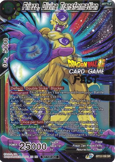 Frieza, Divine Transformation (Card Game Fest 2022) (BT12-100) [Tournament Promotion Cards] | Nerdhalla Games